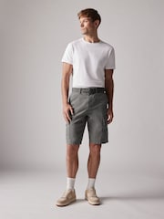 Charcoal Grey Belted Cargo Shorts - Image 2 of 12