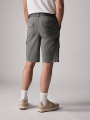 Charcoal Grey Belted Cargo Shorts - Image 3 of 12