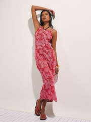 River Island Sleeveless Shell Embroidered Crochet Maxi Dress - תמונה 1 מתוך 4