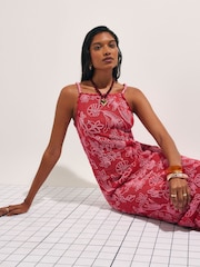 River Island Sleeveless Shell Embroidered Crochet Maxi Dress - תמונה 4 מתוך 4