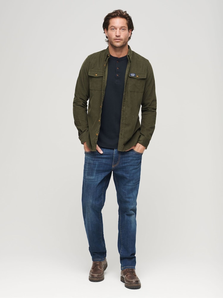 Зеленый - Вельветовая рубашка из 100% хлопка Superdry Trailsman - Image 2 of 6 Зеленый - Вельветовая рубашка из 100% хлопка Superdry Trailsman - Image 2 of 6
