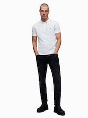 AllSaints White Reform Polo Shirt - Image 4 of 6