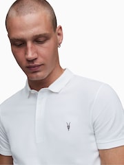 AllSaints White Reform Polo Shirt - Image 5 of 6