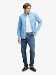 Superdry Blue Garment Dyed Long Sleeve Shirt - Image 2 of 5