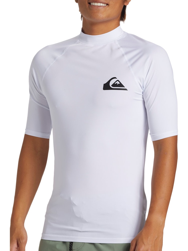 Quiksilver White Short Sleeve UPF50 Rash Vest - Image 4 of 6
