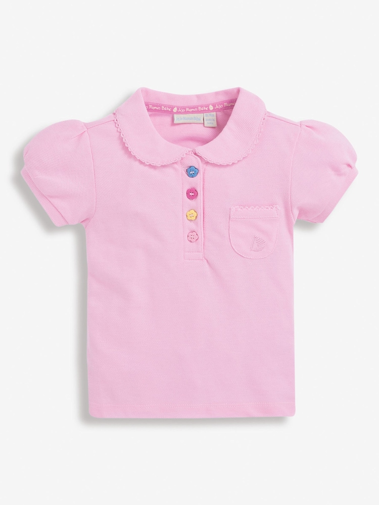 JoJo Maman Bébé Pink Polo Shirt - Image 1 of 1
