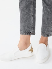Weiß/gold - Forever Comfort® Turnschuhe zum Hineinschlüpfen - Bild 2 von 7