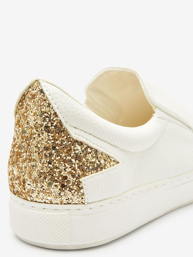 Weiß/gold - Forever Comfort® Turnschuhe zum Hineinschlüpfen - Bild 7 von 7