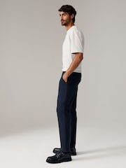 Navy Blue/Grey Charcoal Slim Fit Stretch Chino Trousers 2 Pack - Image 3 of 10