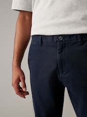 Navy Blue/Grey Charcoal Slim Fit Stretch Chino Trousers 2 Pack - Image 6 of 10