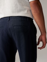 Navy Blue/Grey Charcoal Slim Fit Stretch Chino Trousers 2 Pack - Image 7 of 10