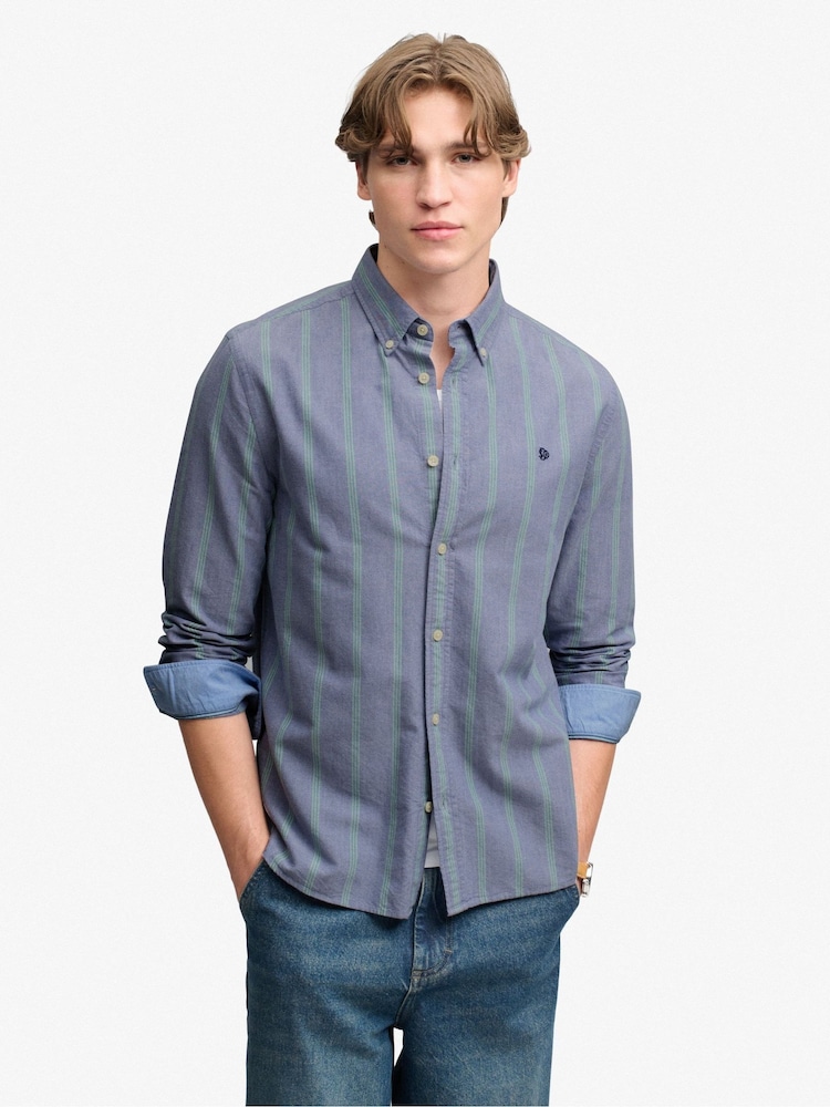 Gris oscuro - Camisa de manga larga Oxford preppy de Superdry - Imagen 1 de 7 Gris oscuro - Camisa de manga larga Oxford preppy de Superdry - Imagen 1 de 7