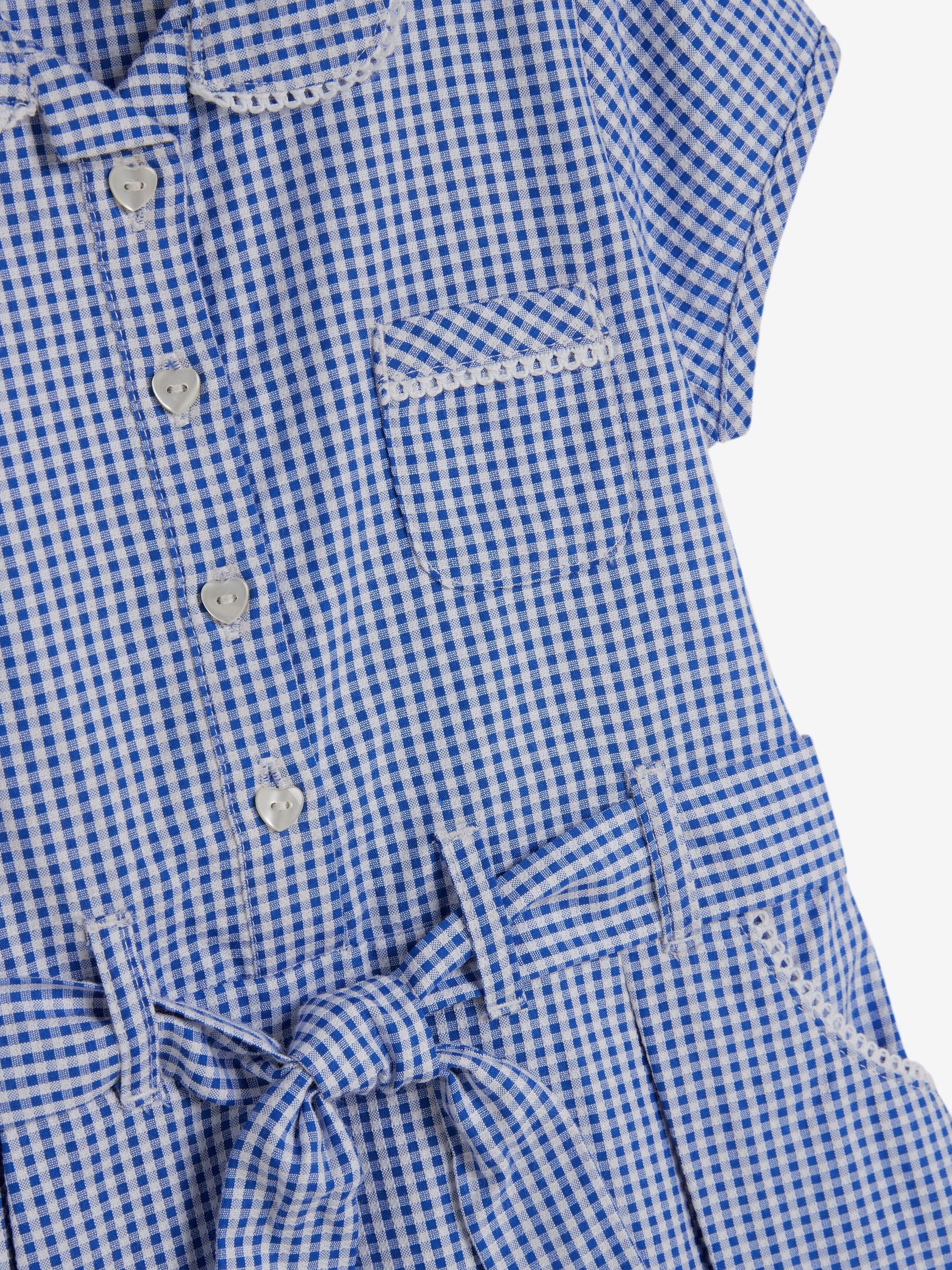 Buy Mid Blue Gingham 100 Cotton Rich Belted School Dress With Scrunchie 3 14yrs from Next Canada