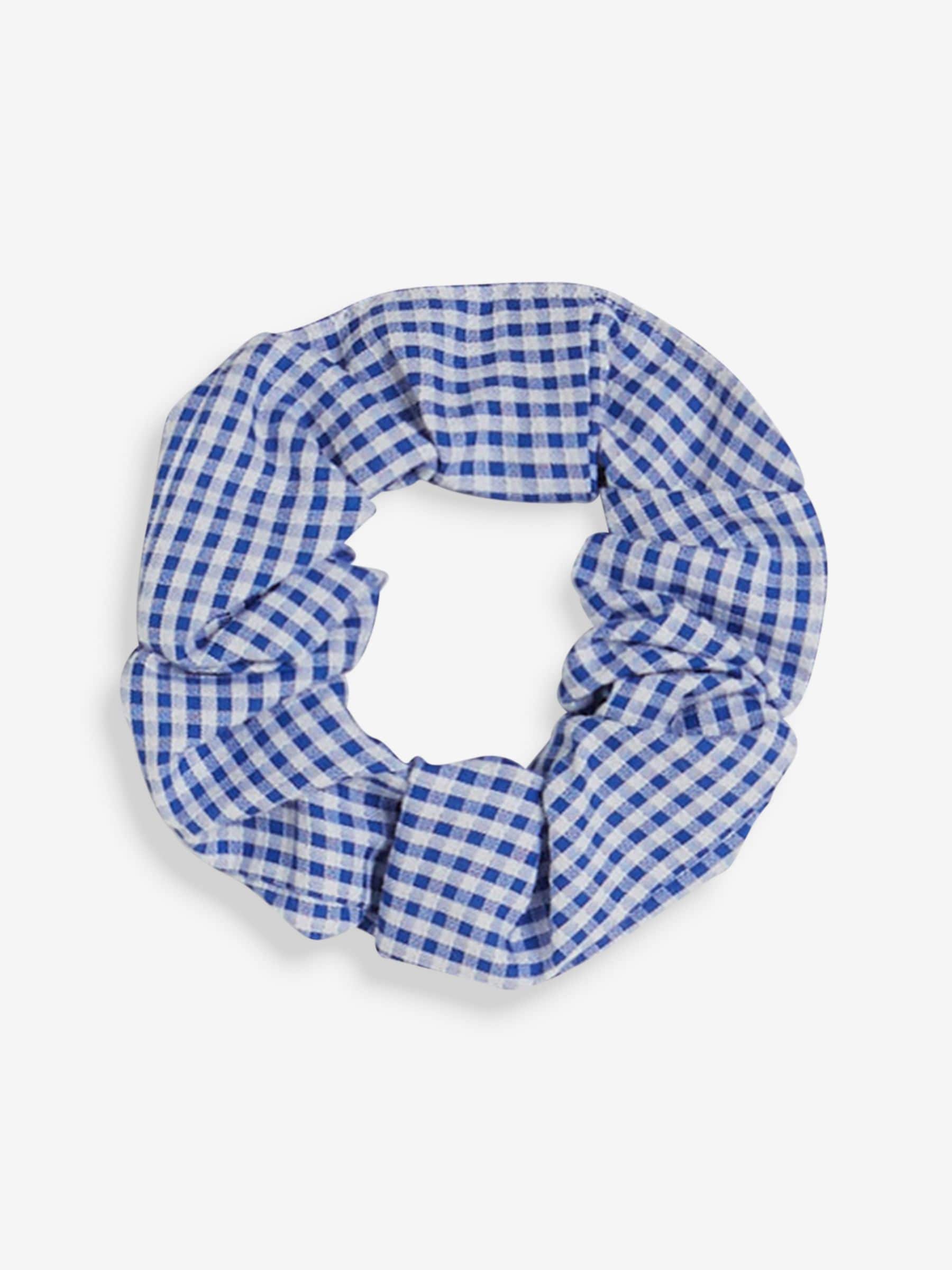 Buy Mid Blue Gingham 100 Cotton Rich Belted School Dress With Scrunchie 3 14yrs from Next USA