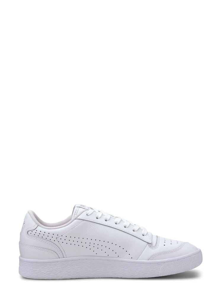 Puma White Ralph Sampson Lo Perf Lace-Up Trainers - Image 1 of 2 Puma White Ralph Sampson Lo Perf Lace-Up Trainers - Image 1 of 2