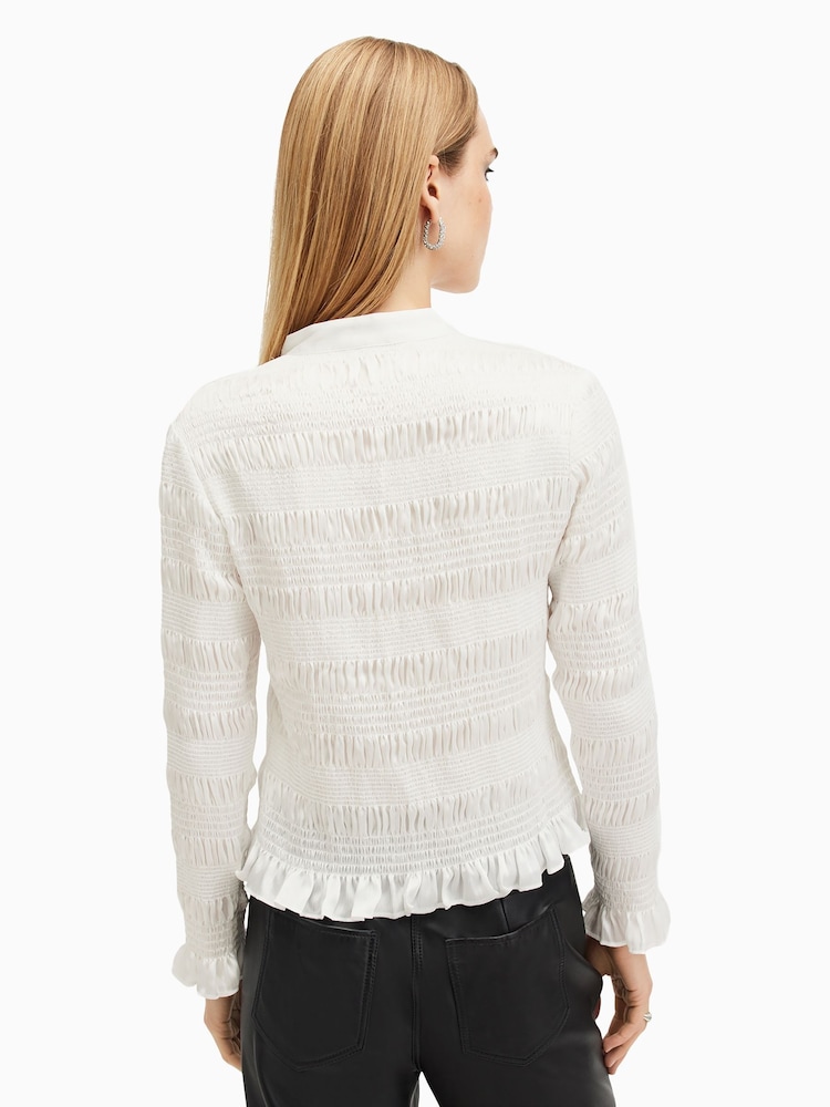 AllSaints White Meg Shirt - Image 2 of 6