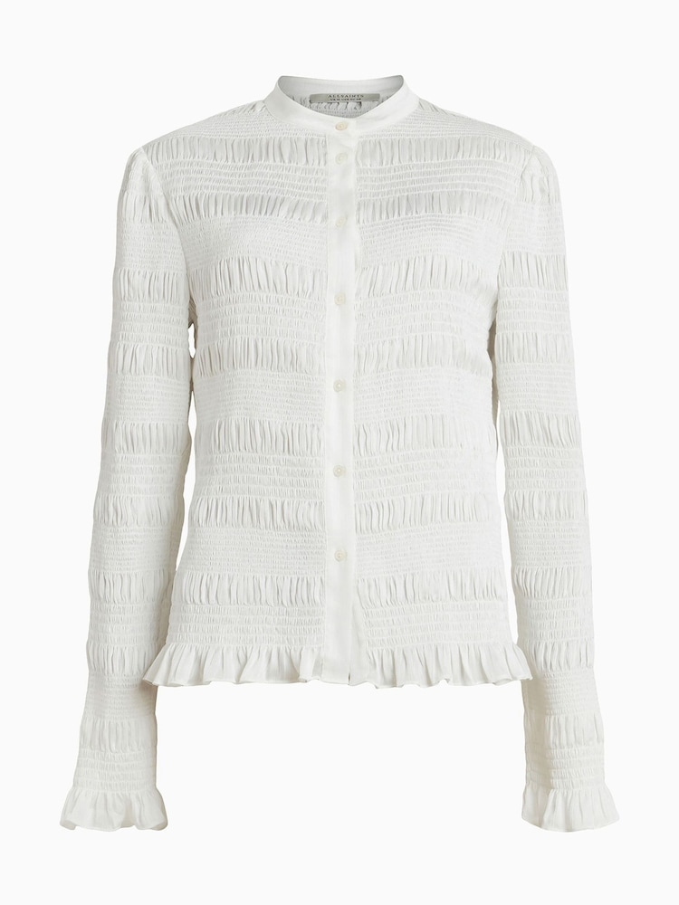 AllSaints White Meg Shirt - Image 6 of 6