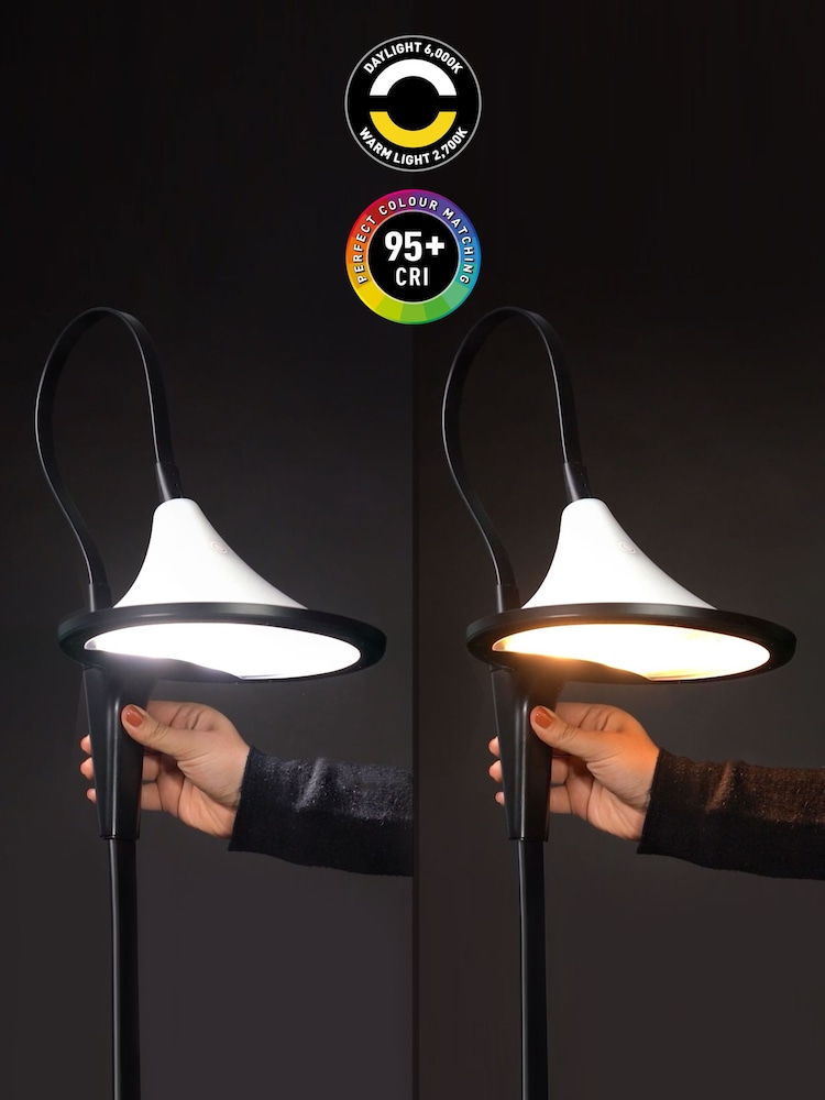 Daylight Company Black Cometa Floor Reading Lamp - Image 5 of 5