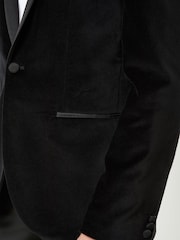 Black Slim Velvet Jacket - Image 11 of 12