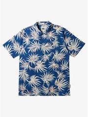 Quicksilver Blue Leaf Print Beachclub Short Sleeve Shirt - Image 7 of 8