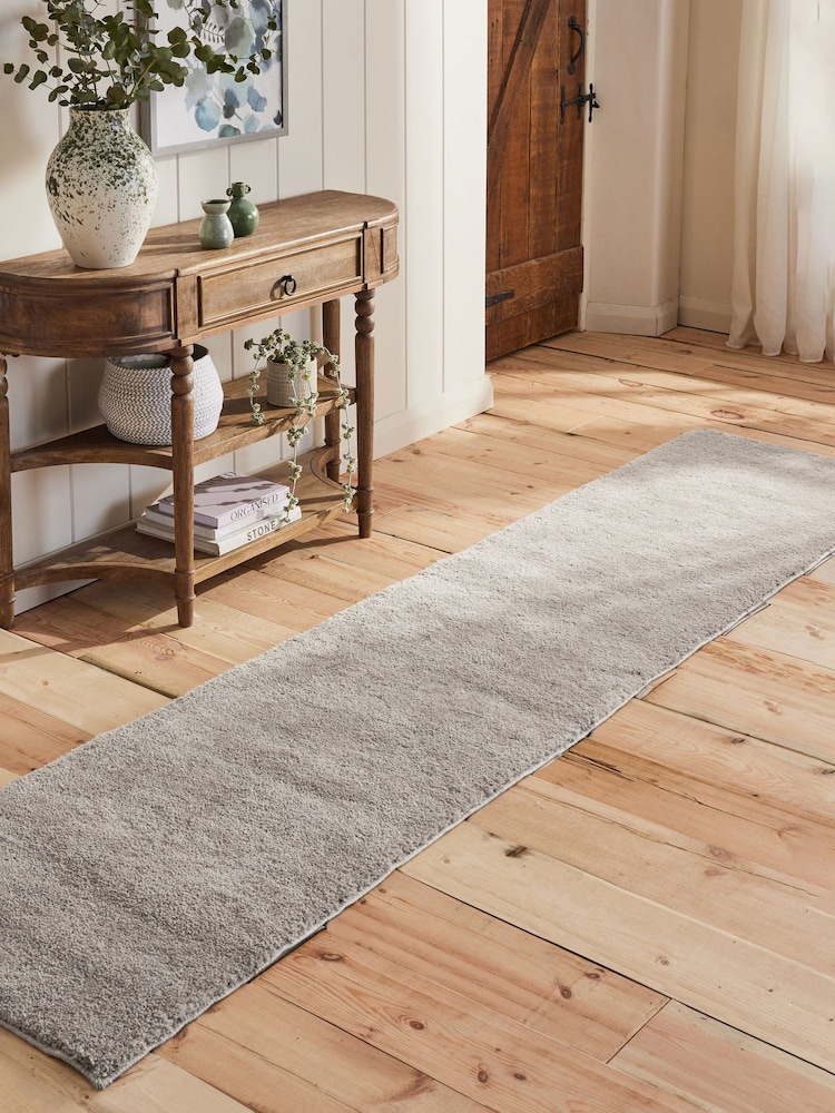 Light Grey Cosy Washable Shaggy Runners - Image 1 of 5