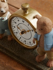 Multi Rosie Rabbit and Bertie Bear Mantel Clock - Image 2 of 5