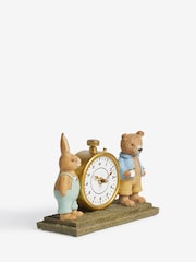 Multi Rosie Rabbit and Bertie Bear Mantel Clock - Image 4 of 5