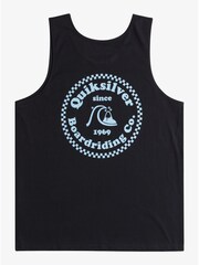 Quiksilver Blue 100% Organic Cotton Back Print Beach Wave Vest - Image 1 of 2