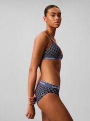 Calvin Klein Blue Limited Edition Triangle Bra - Icon Cotton Modal - Image 6 of 6