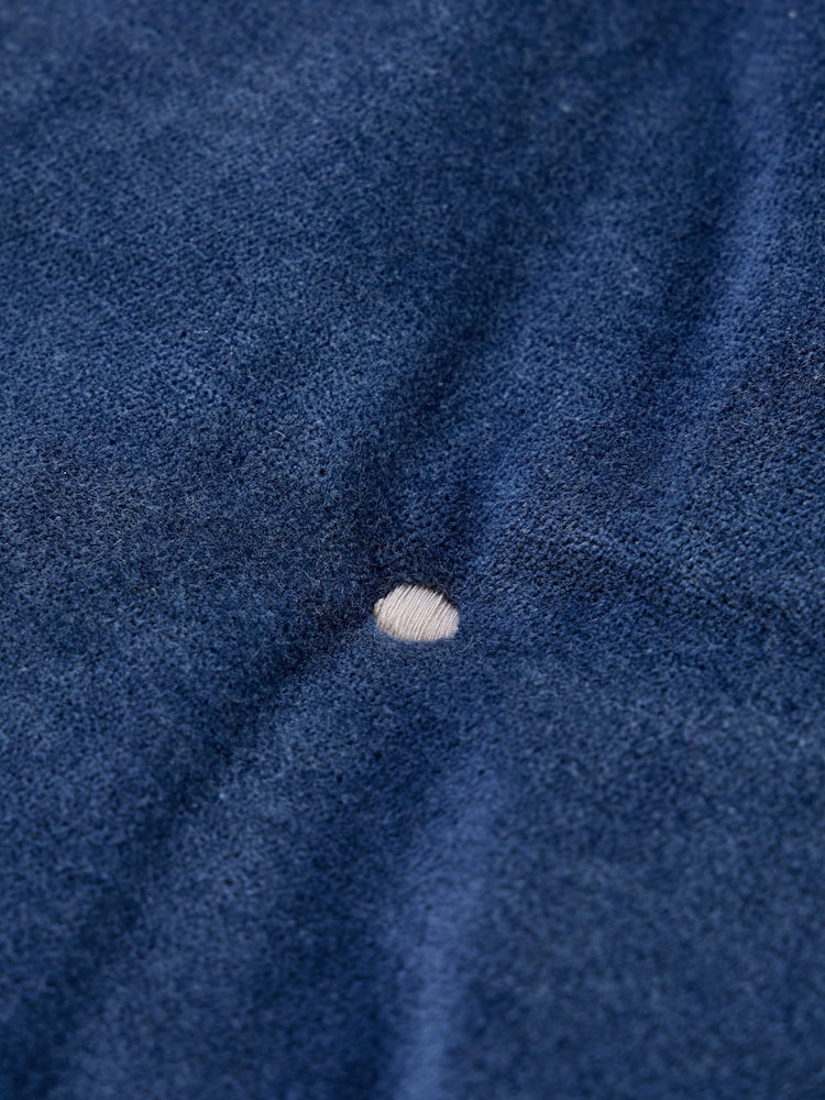 Christy Ink Blue Jaipur Smooth Velvet Quilted Cotton Throw - Image 3 of 3 Christy Ink Blue Jaipur Smooth Velvet Quilted Cotton Throw - Image 3 of 3