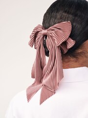 rožnata - Plisse Bow Hairclip - Slika 1 iz 3