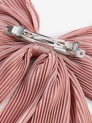 rožnata - Plisse Bow Hairclip - Slika 3 iz 3