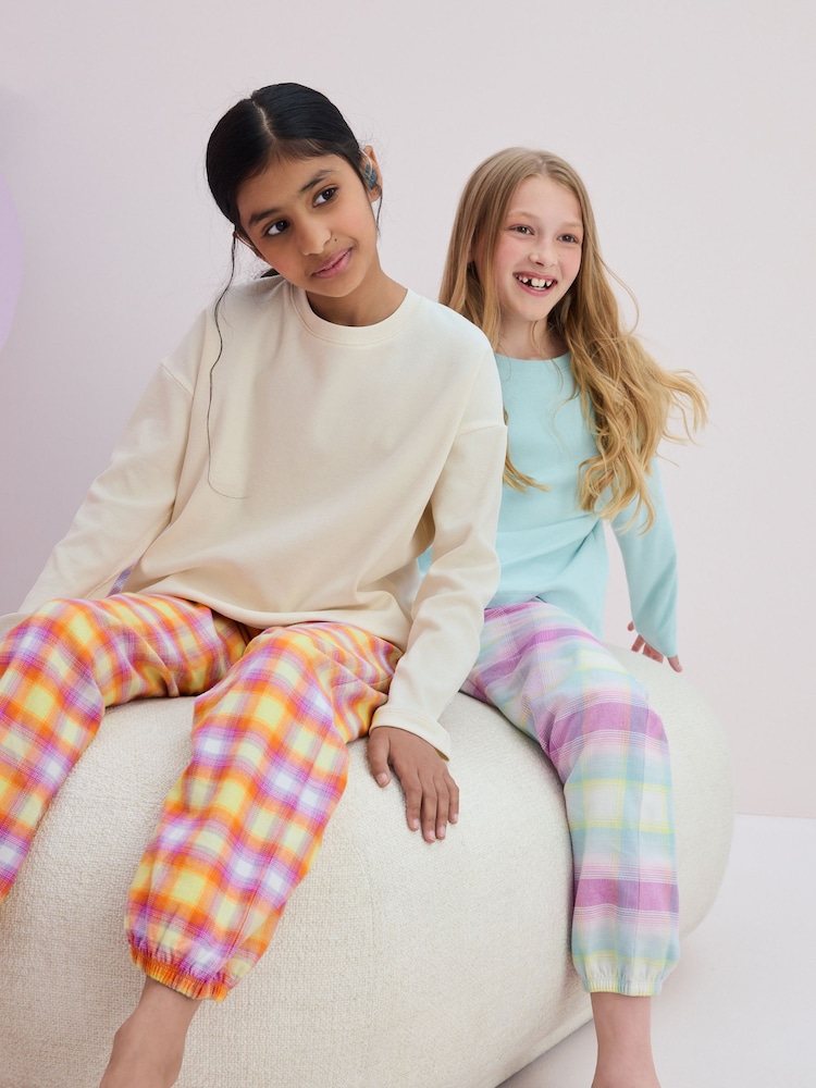 Pastel vif - Lot de 2 pyjamas à carreaux tissés (3-16 ans) - Image 2 de 9