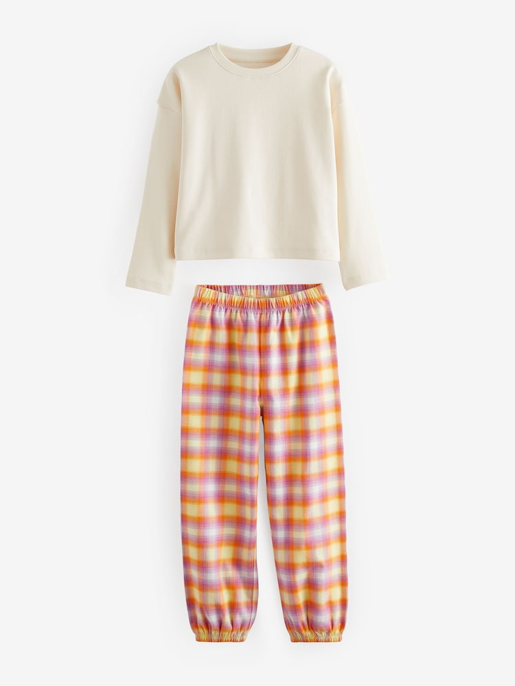 Bright Pastel Woven Check Pyjamas 2 Pack (3-16yrs) - Image 7 of 9