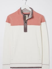 FatFace White Airlie Colour Block Sweat Top - Image 4 of 4