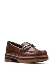 Clarks Brown Leather Orianna Bit Loafer Shoes - Image 3 of 7