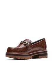 Clarks Brown Leather Orianna Bit Loafer Shoes - Image 4 of 7