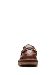 Clarks Brown Leather Orianna Bit Loafer Shoes - Image 5 of 7