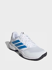 Blanco/Azul - Zapatillas de tenis adidas Gamecourt 3 para todo tipo de pista. - Imagen 1 de 9