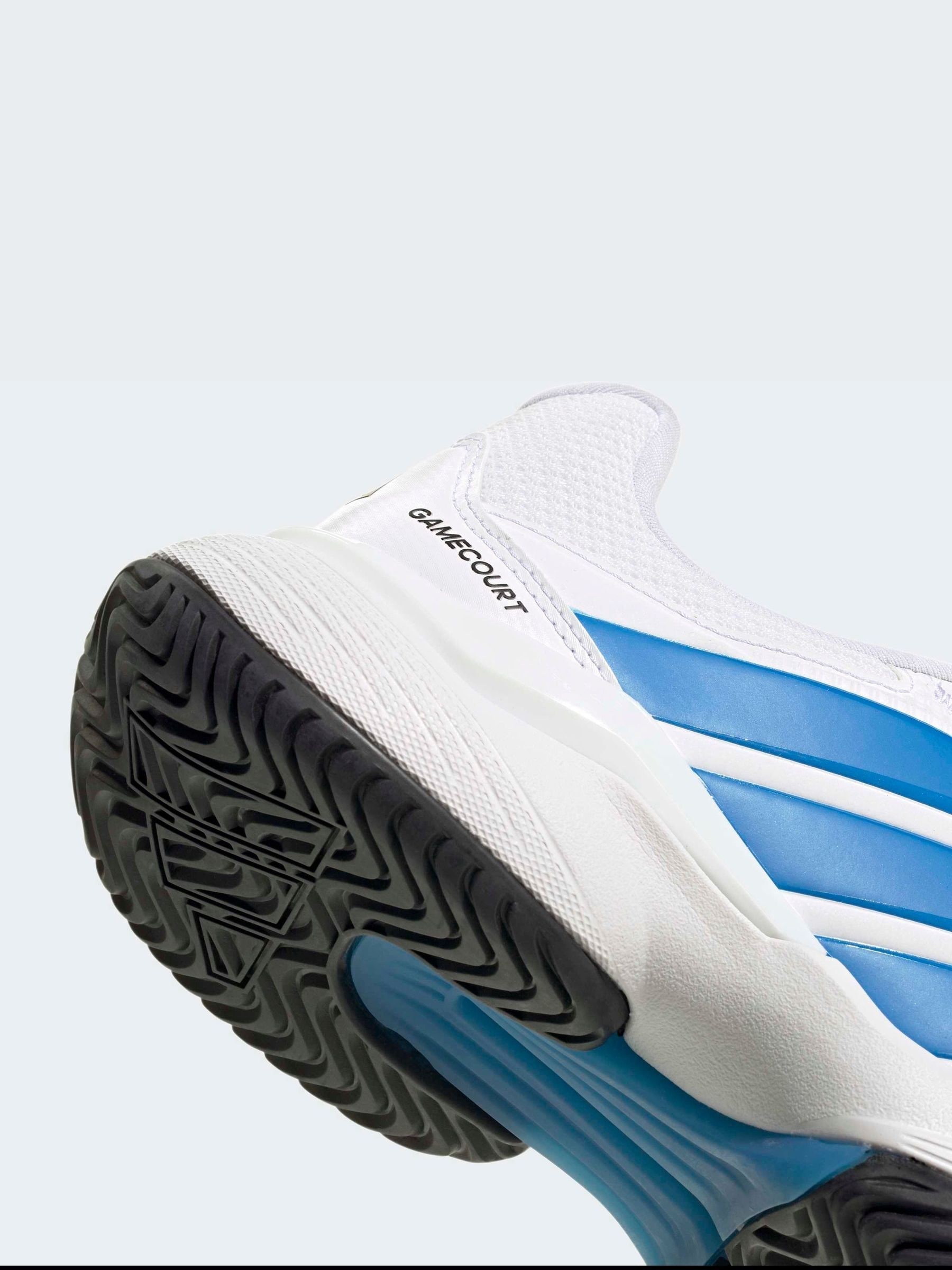 Buy adidas White/Blue Gamecourt 3 All Court Tennis Shoes from Next USA