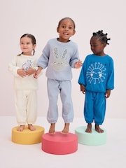 Blue/Cream Character Jogger Pyjamas 3 Pack (9mths-8yrs) - Image 1 of 17