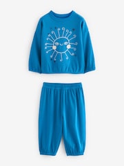 Blue/Cream Character Jogger Pyjamas 3 Pack (9mths-8yrs) - Image 10 of 17
