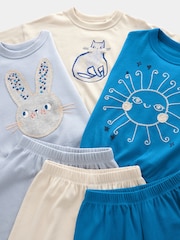 Blue/Cream Character Jogger Pyjamas 3 Pack (9mths-8yrs) - Image 17 of 17