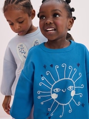 Blue/Cream Character Jogger Pyjamas 3 Pack (9mths-8yrs) - Image 4 of 17