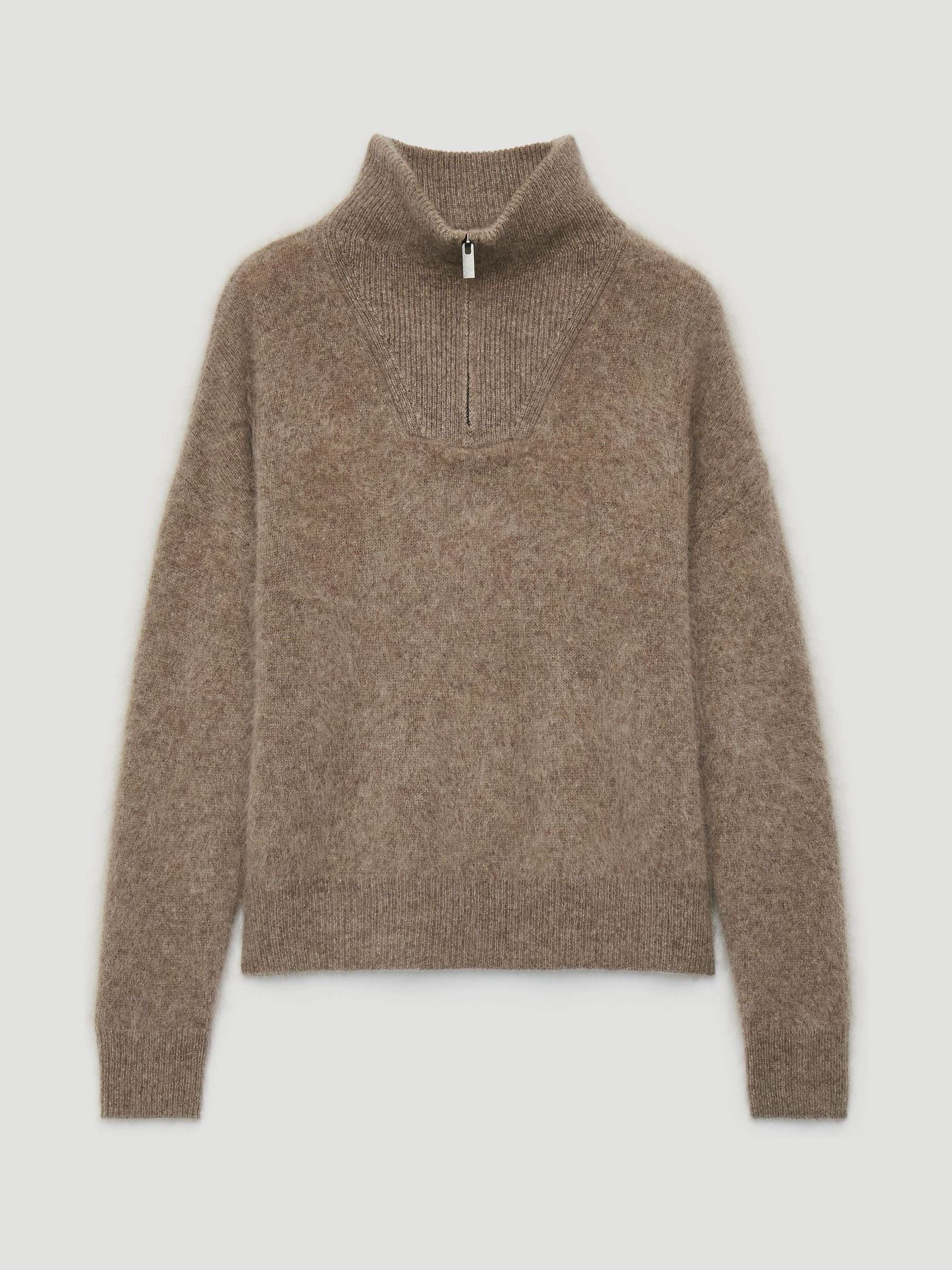 Buy Hush Brown Seraphine Brushed Wool Quarter Zip Jumper from Next USA