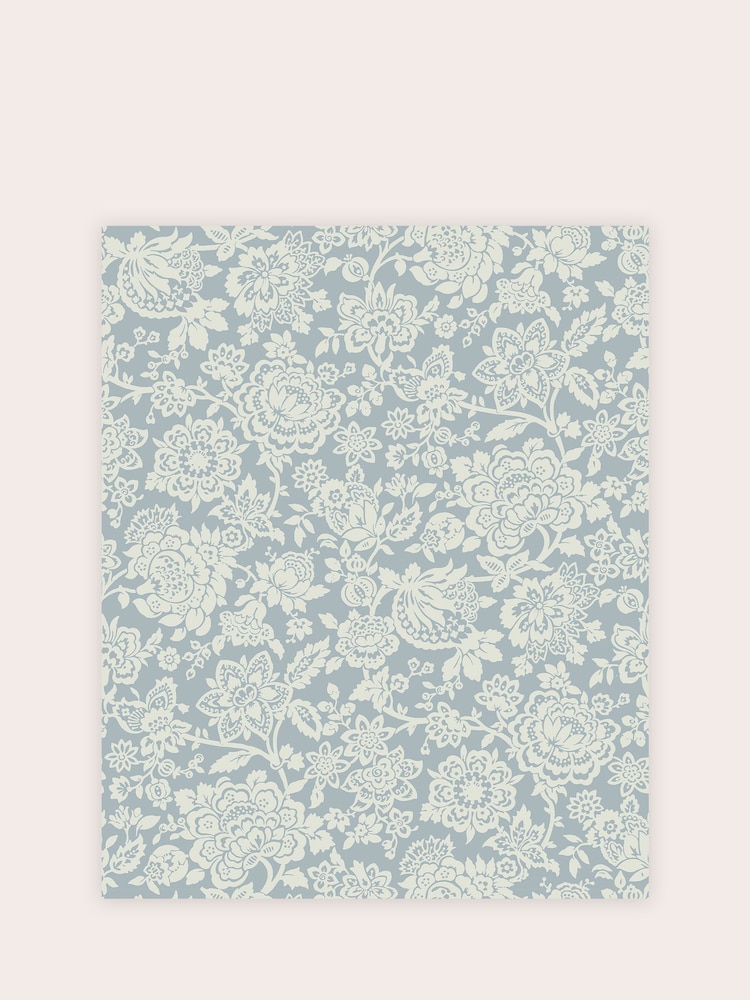 Laura Ashley Pale Seaspray Blue Trailing Laurissa 10M Wallpaper - Image 2 of 4