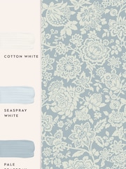 Laura Ashley Pale Seaspray Blue Trailing Laurissa 10M Wallpaper - Image 4 of 4