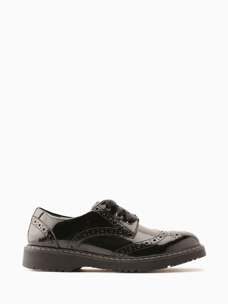 Start-Rite Black Leather Wide Fit School Shoes - Image 1 of 4