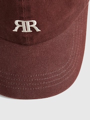 River Island Brown Brown - Dark cotton logo Cap - Image 3 of 5