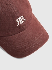 River Island Brown Brown - Dark cotton logo Cap - Image 4 of 5